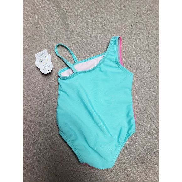 Wonder Nation 3/6m mermaid pink 1 pc swimsuit - Picture 2 of 6